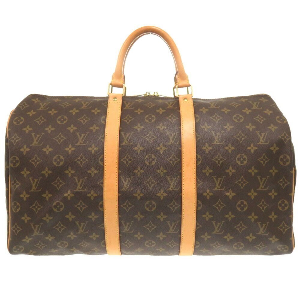 LOUIS VUITTON Brown Monogram Keepall 50 Boston Bag